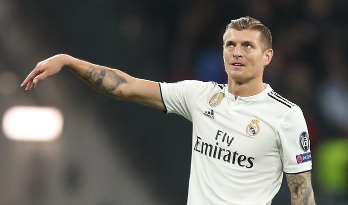 Toni Kroos en un partido del Real Madrid