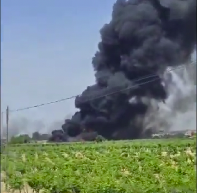 Incendio zona industrial Quintanar de la Orden