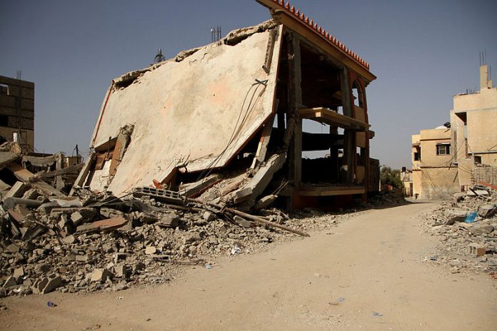 Imagen tras los bombardeos en la Franja de Gaza