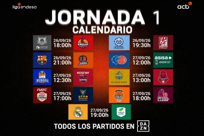 Baloncesto.- La Liga Endesa 2026/27 arranca con el campeón Valencia ante Lleida y un primer Clásico en diciembre