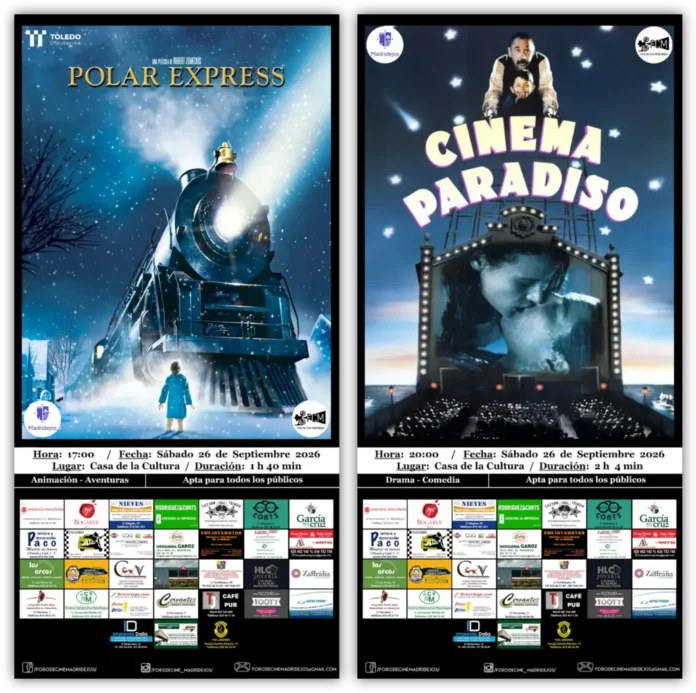 Cine en Madridejos: «POLAR EXPRESS» y «CINEMA PARADISO»