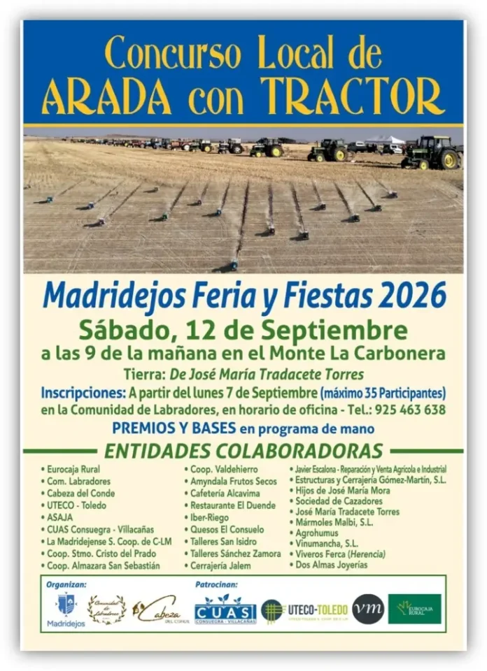 Concurso Local de Arada con Tractor – Madridejos Feria y Fiestas 2026