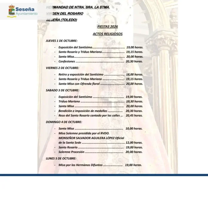 ✨ SESEÑA CELEBRA ESTE FIN DE SEMANA SUS FIESTAS EN HONOR A LA VIRGEN DEL ROSARIO, NUESTRA PATRONA ✨