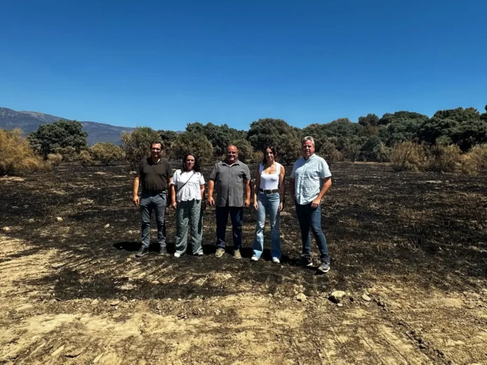 El Gobierno regional visita La Iglesuela del Tiétar (Toledo) para seguir valorando los daños ocasionados por el incendio en explotaciones agrarias y ganaderas