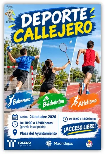 El programa “Deporte Callejero” de la Diputación de Toledo llega este sábado a Madridejos