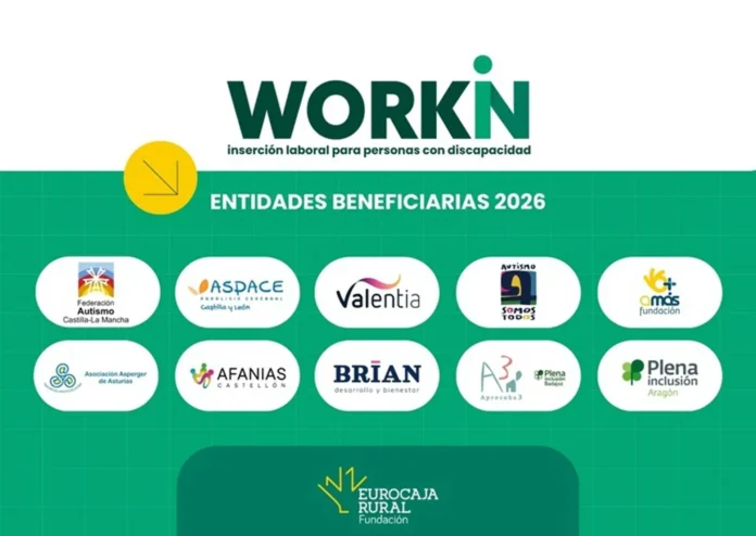 Fundación Eurocaja Rural concede ayudas 'WORKIN' a 10 proyectos que facilitan vías laborales a personas con discapacidad