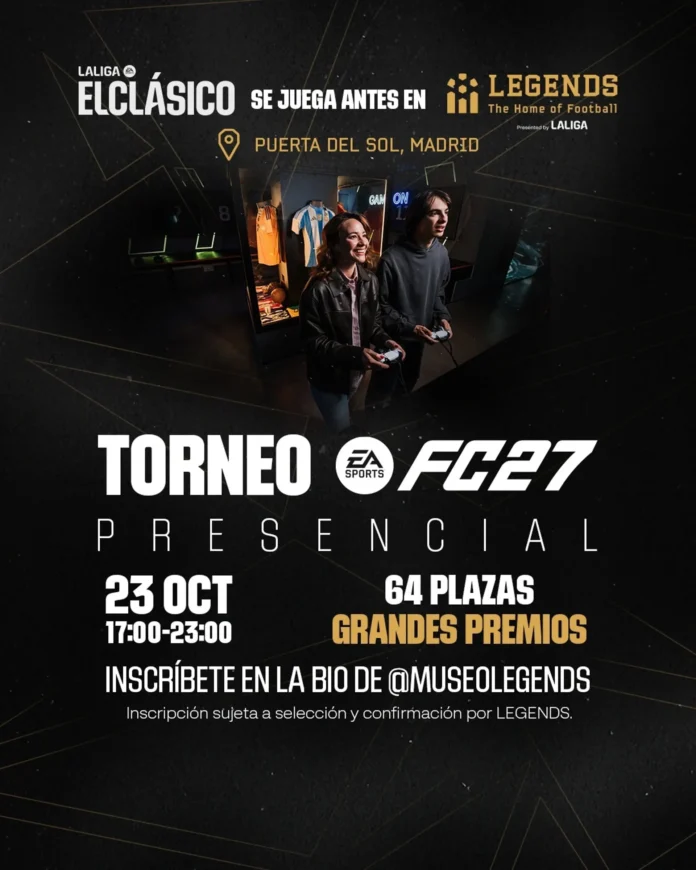 Fútbol.- Legends organiza un torneo de EA Sports FC 27 que enfrentará a 64 aficionados en la previa de El Clásico