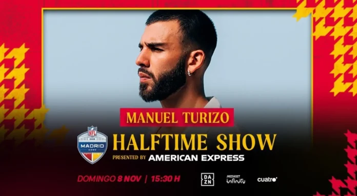 NFL.- Manuel Turizo protagonizará el espectáculo del descanso del 2026 NFL Madrid Game del Bernabéu