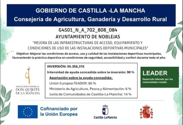 Noblejas mejora sus instalaciones deportivas con una inversión de 55.358,31 euros
