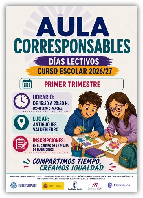 Plan Corresponsables – Días lectivos primer trimestre curso escolar 2026/2027