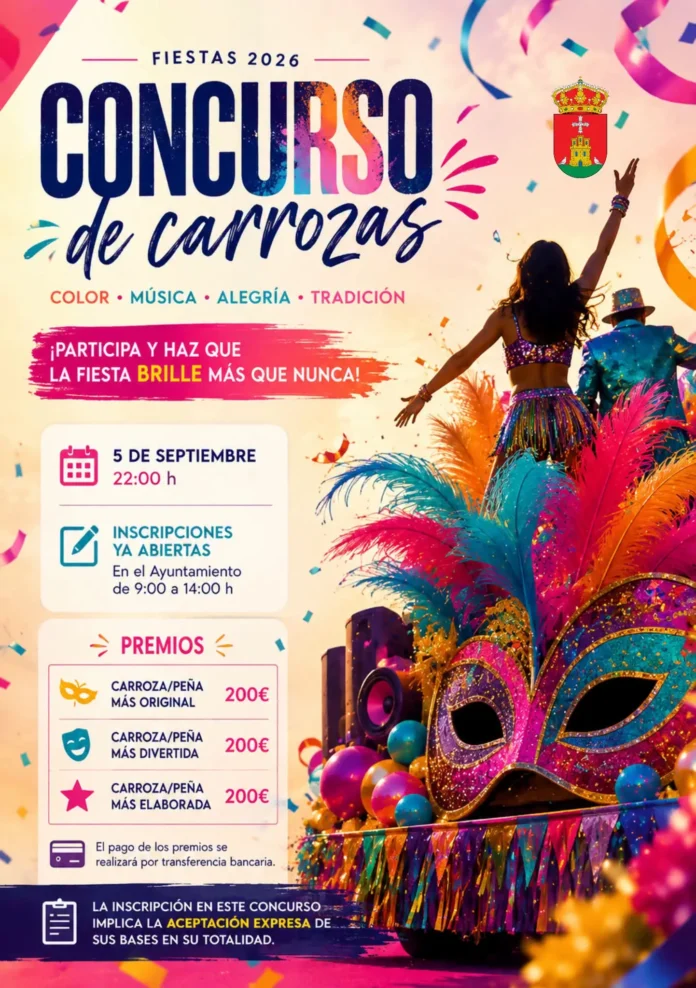 ¡PREPARA TU CARROZA PARA LAS FIESTAS DE MOCEJÓN 2026!