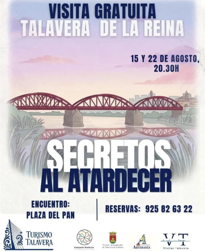 'Secretos del atardecer' la ruta que descubrirá la belleza de Talavera las tardes del 15 y 22 de agosto