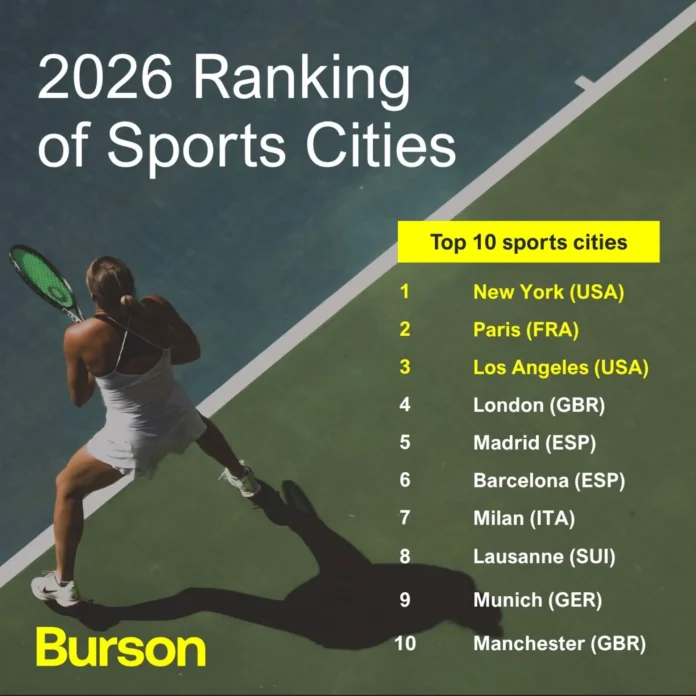 Varios.- Nueva York, mejor Ciudad Deportiva del mundo en 2026 y Madrid y Barcelona son quinta y sexta