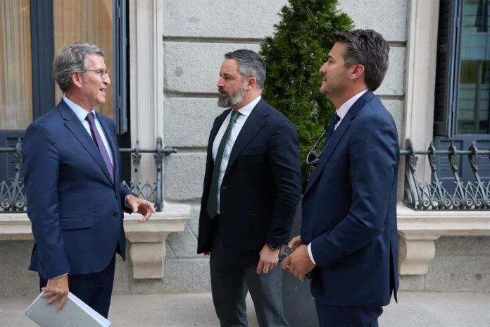 VÍDEO: Feijóo y Abascal cierran un pacto en el Senado: Vox no se presenta en seis provincias y el PP no lo hará en tres